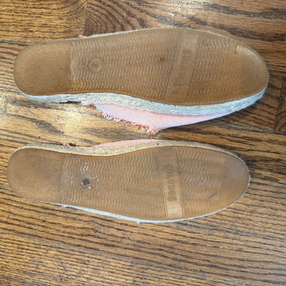 🍓 Soludos Canvas Espadrille Mules - Red & White Micro Check (Size 8) ☀️ - Picture 3 of 6